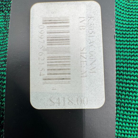 NWT Misook Women's Green and Black Open Front 3/4" Sleeve Cardigan Size Medium - Picture 7 of 7